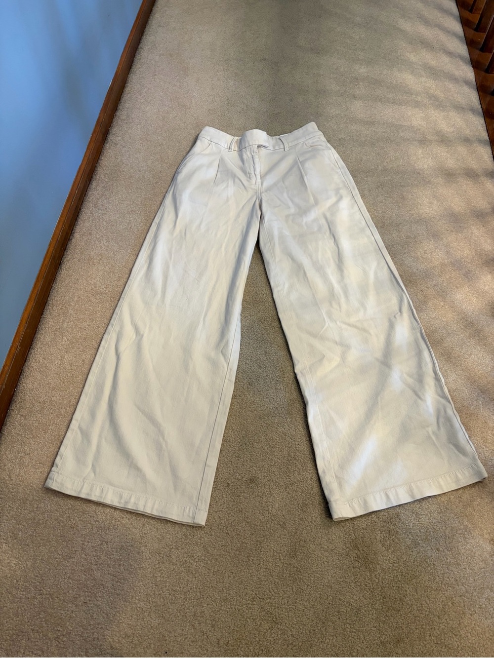 Wide Leg Cream Pants